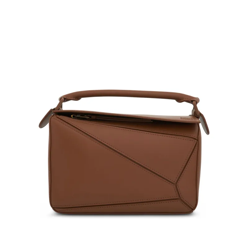 Small Puzzle Bag in Satin Calfskin in Pecan made by Loewe
