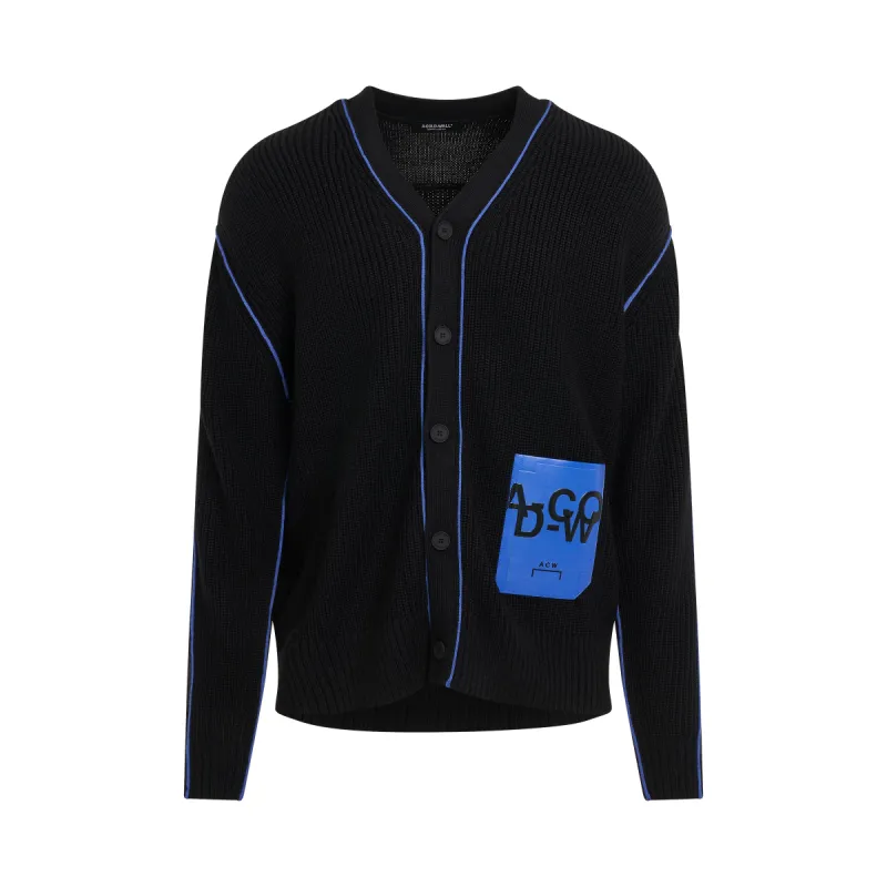 Patch Pocket Cardigan in Black sold by MARAIS