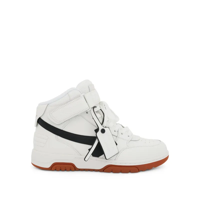 Out of Office Mid Top Leather Sneaker In Colour White/Black sold by MARAIS