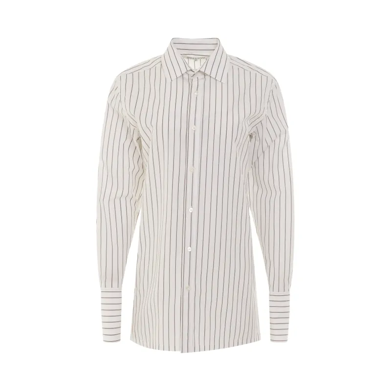 Striped Cotton Shirt in White sold by MARAIS