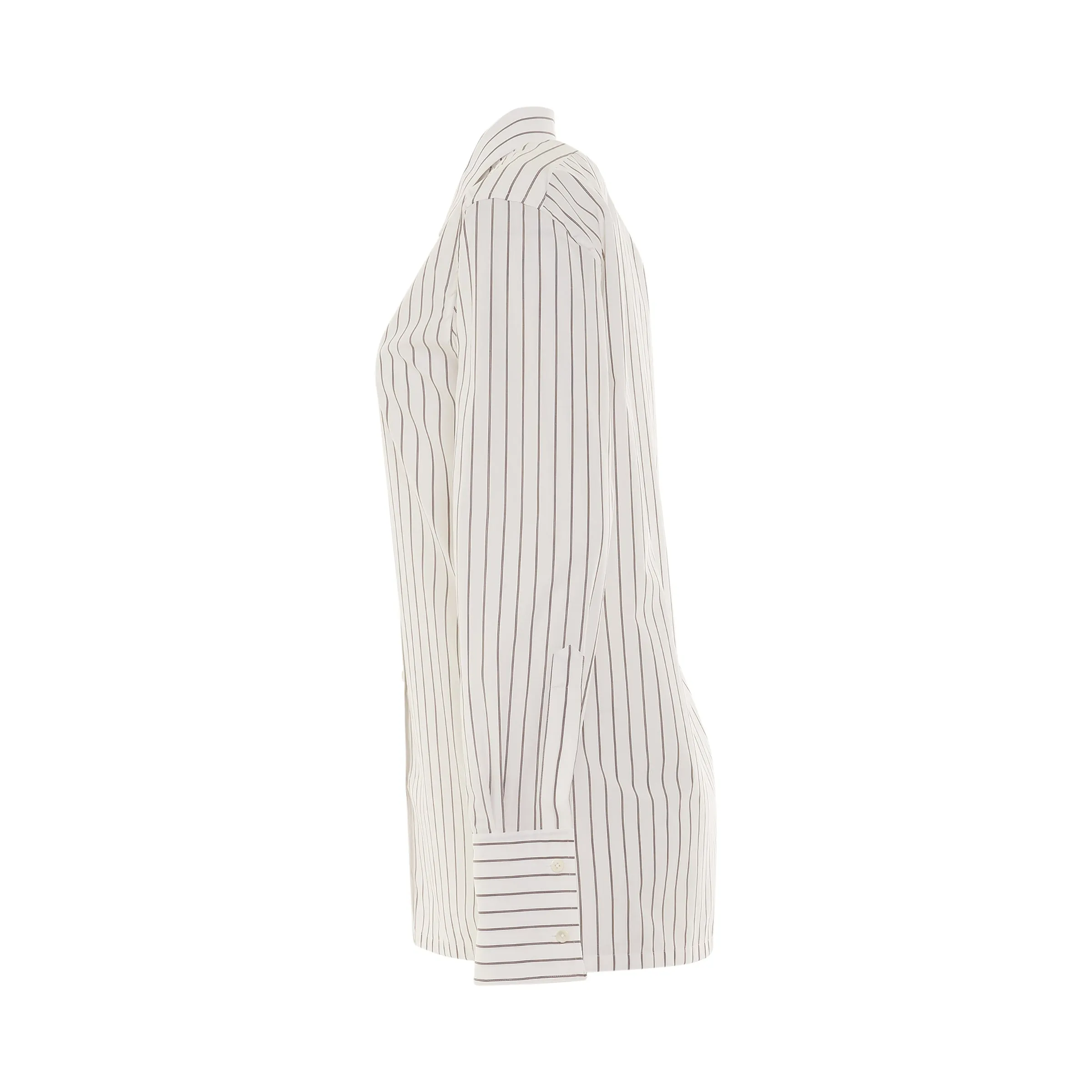 Striped Cotton Shirt in White sold by MARAIS product image thumbnail 3