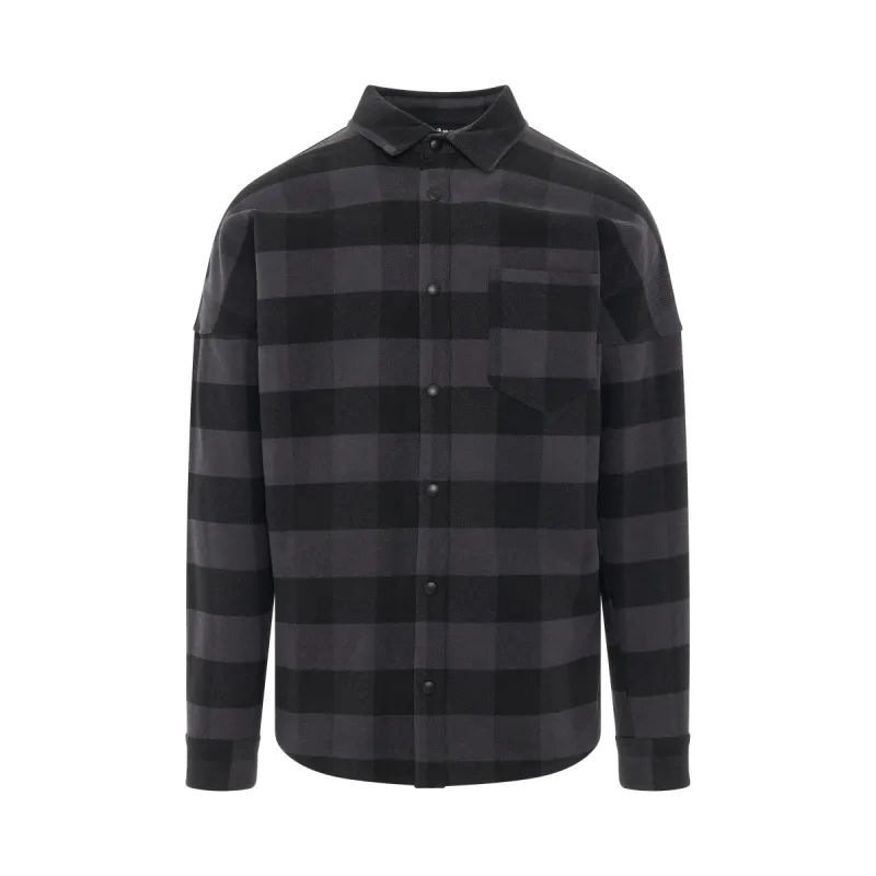 PA Classic Logo Overshirt in Black/White sold by MARAIS