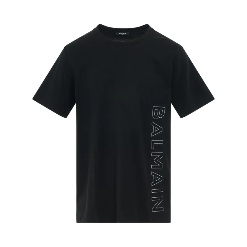 Logo Embossed Reflect T-Shirt in Black sold by MARAIS