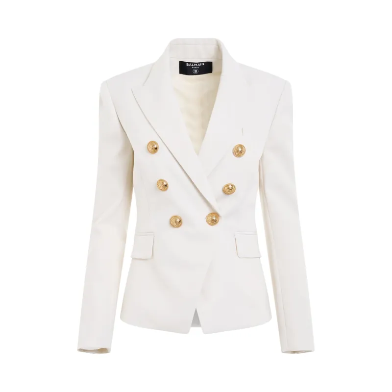 6 Button GDP Jacket in White sold by MARAIS