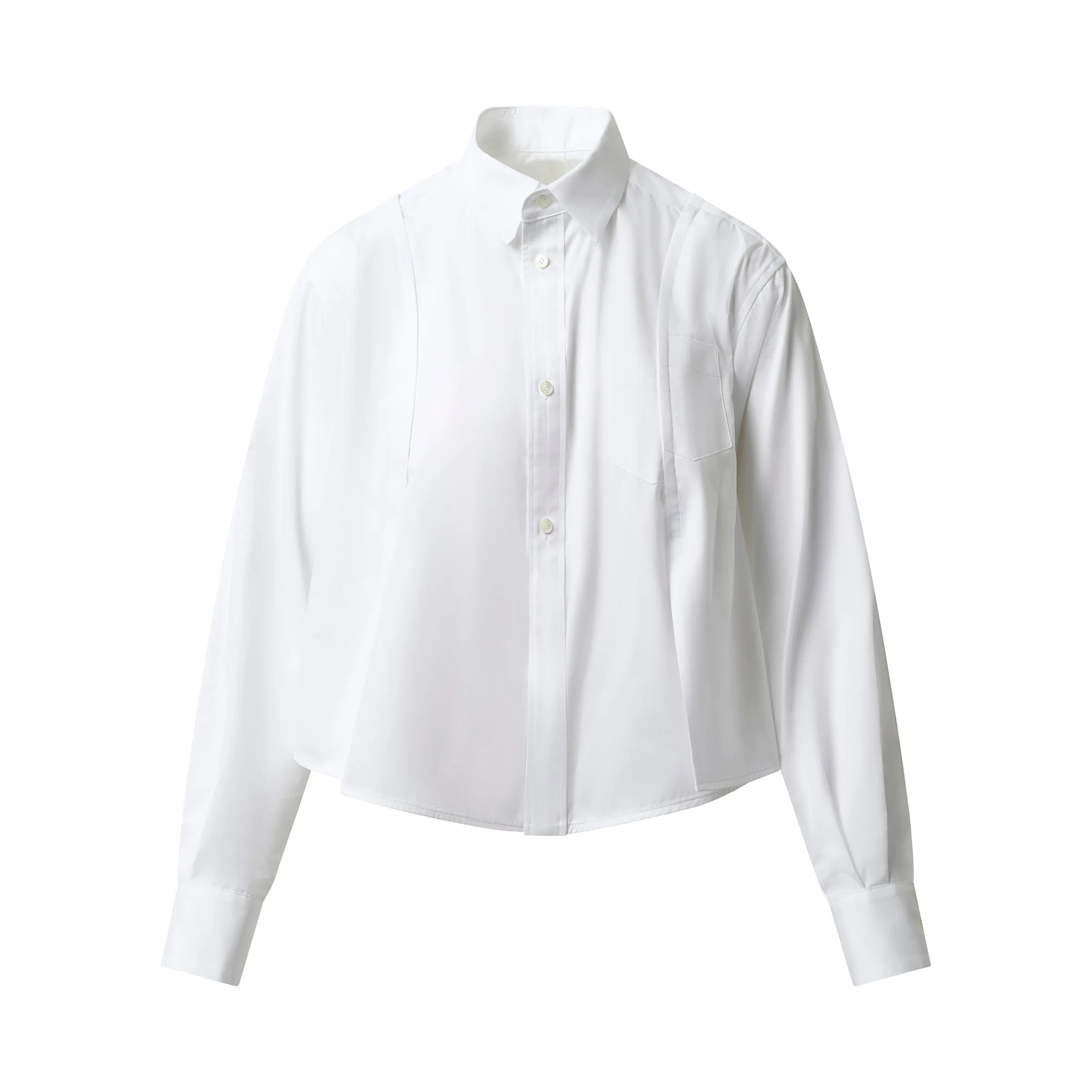 Reconstructed Cotton Poplin Shirt in Off White sold by MARAIS product image thumbnail 2