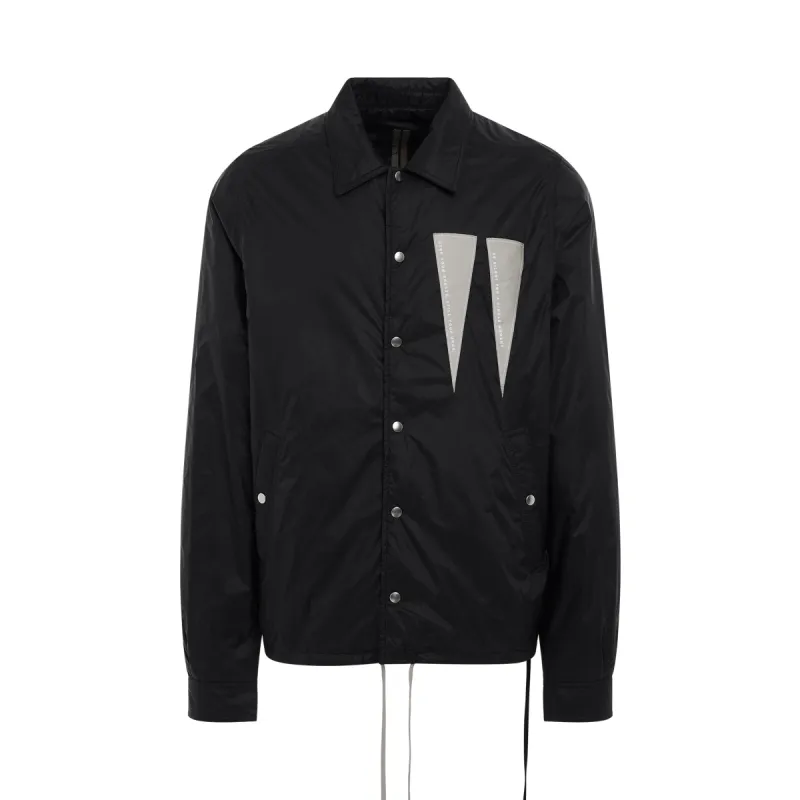 DRKSHDW Woven Snapfront Padded Jacket in Black sold by MARAIS