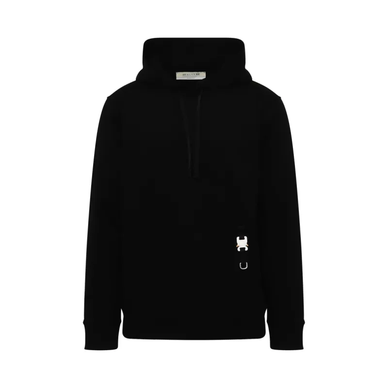 Buckle Drawstring Hoodie in Black sold by MARAIS