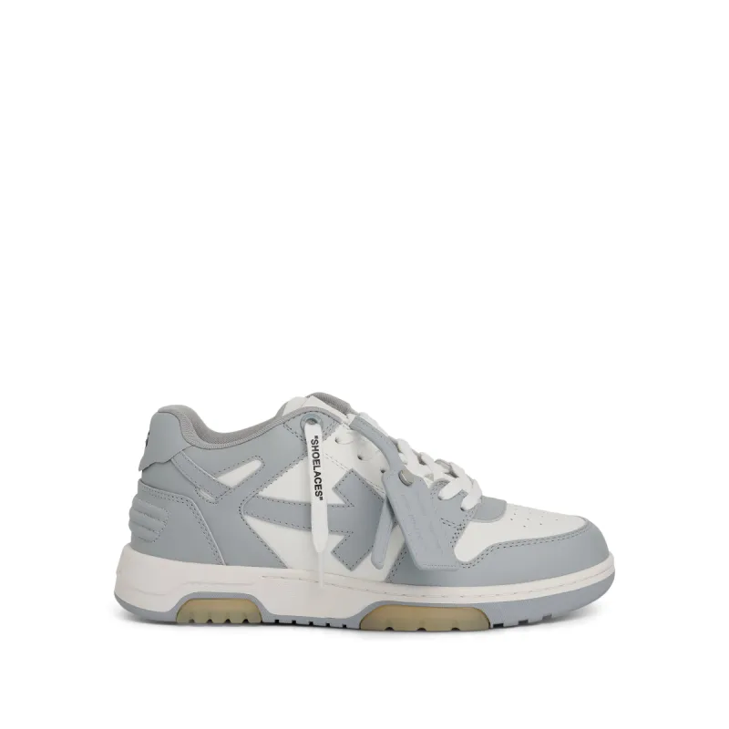 Out Of Office Calf Leather Sneaker in Grey/White sold by MARAIS