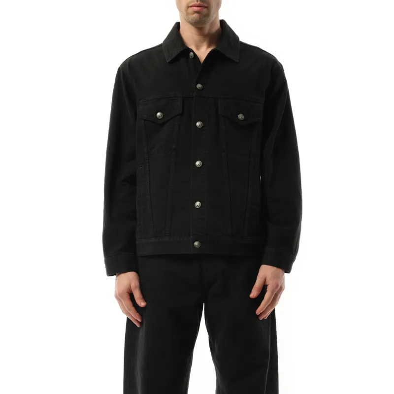 Monogram Series Denim Jacket in Black/Black sold by MARAIS