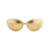 Linda Farrow Gold/Blk W/ Gold Lens in Black sold by MARAIS