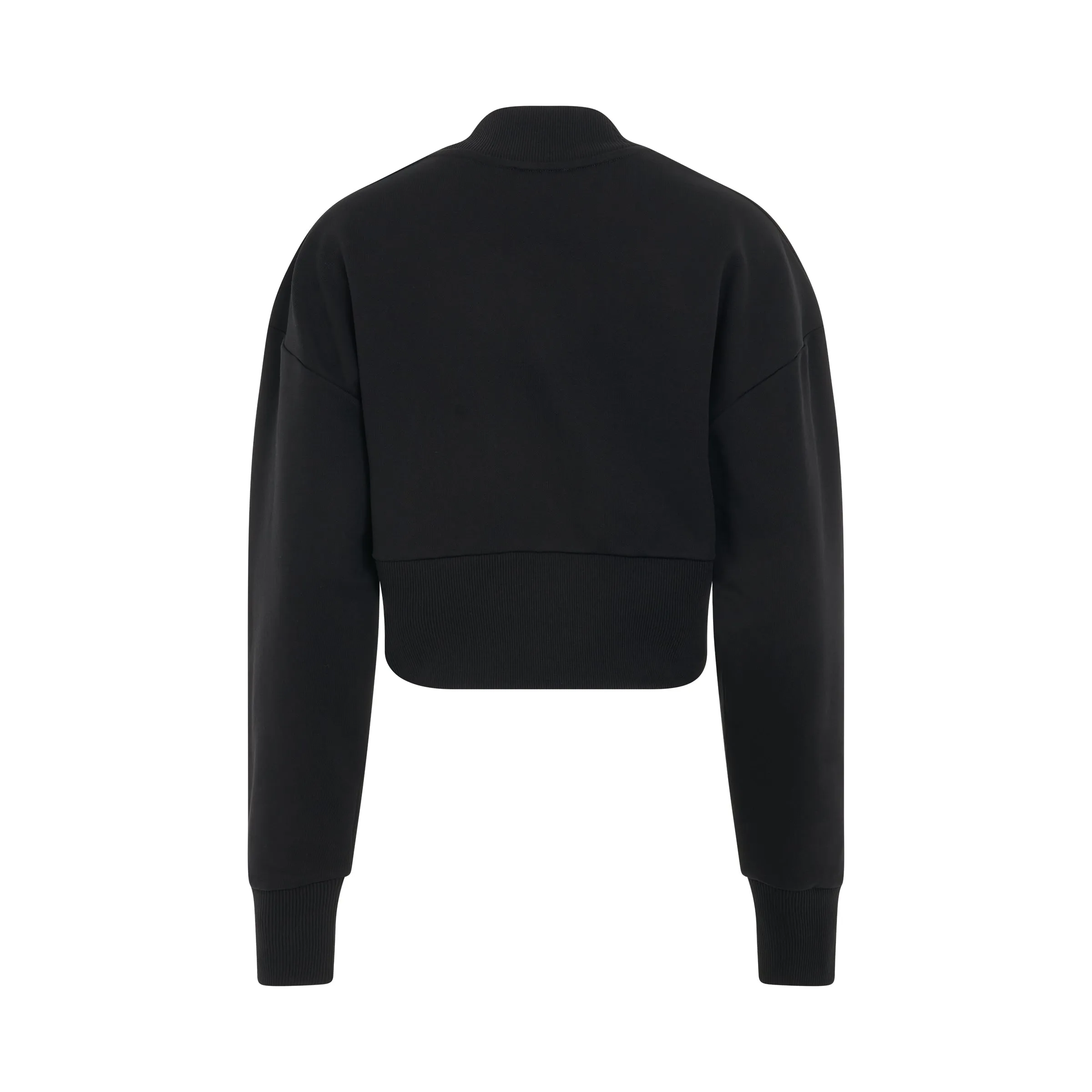 Logo Print Short Sweatshirt in Black/White sold by MARAIS product image thumbnail 4