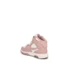 Out of Office Mid Top Leather Sneakers in White/Pink sold by MARAIS