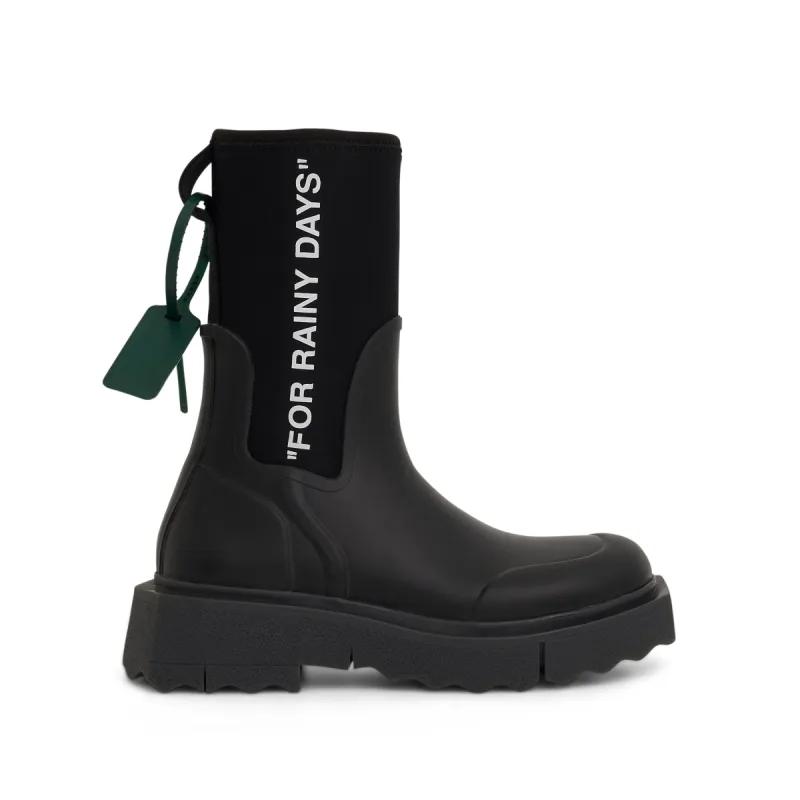 Sponge Rubber Rainboot in Black/White sold by MARAIS