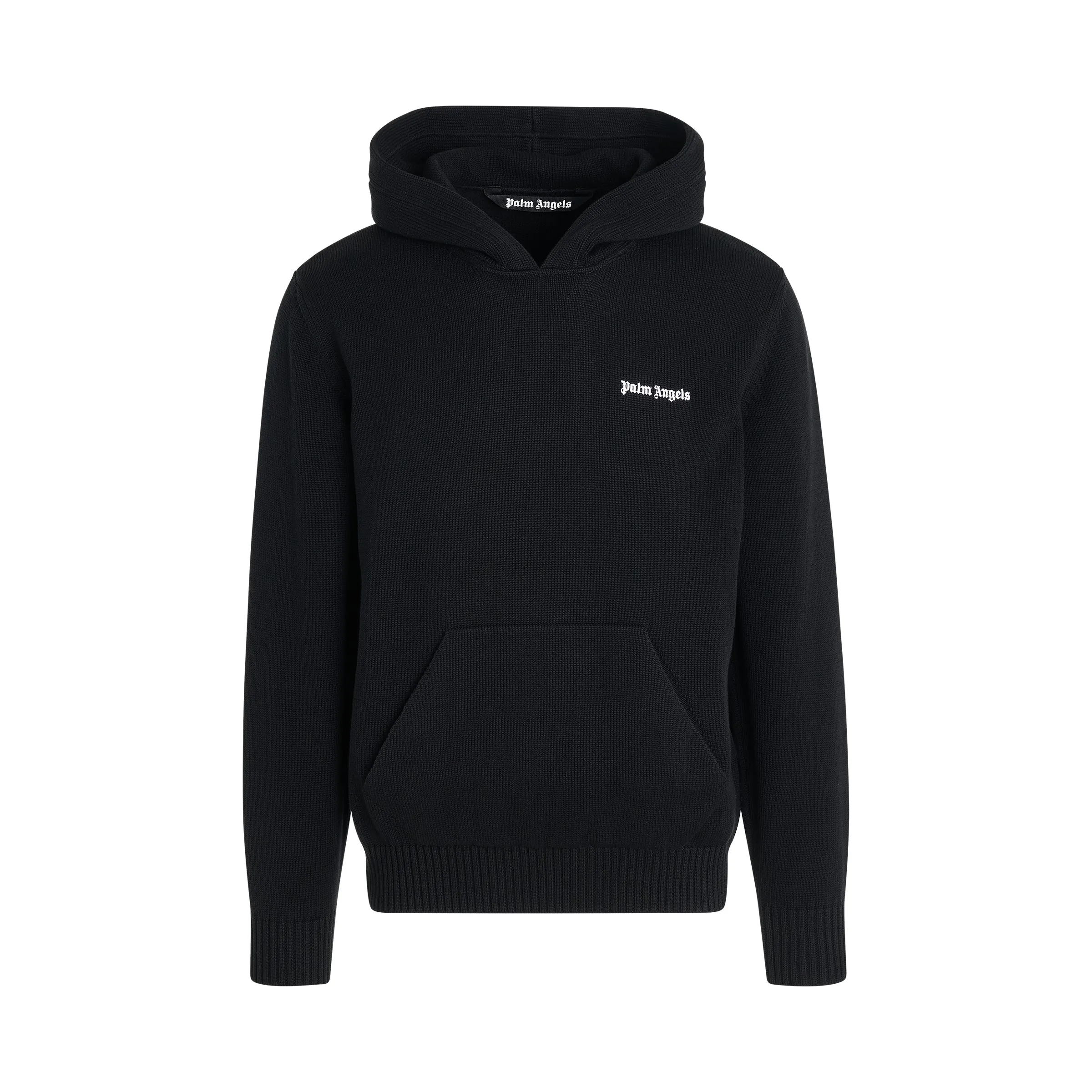 Classic Logo Knit Hoodie in Black/Off White sold by MARAIS