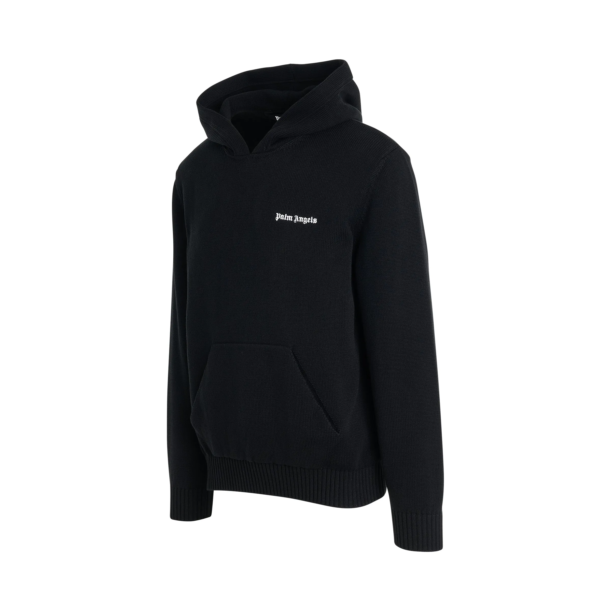 Classic Logo Knit Hoodie in Black/Off White sold by MARAIS product image thumbnail 2
