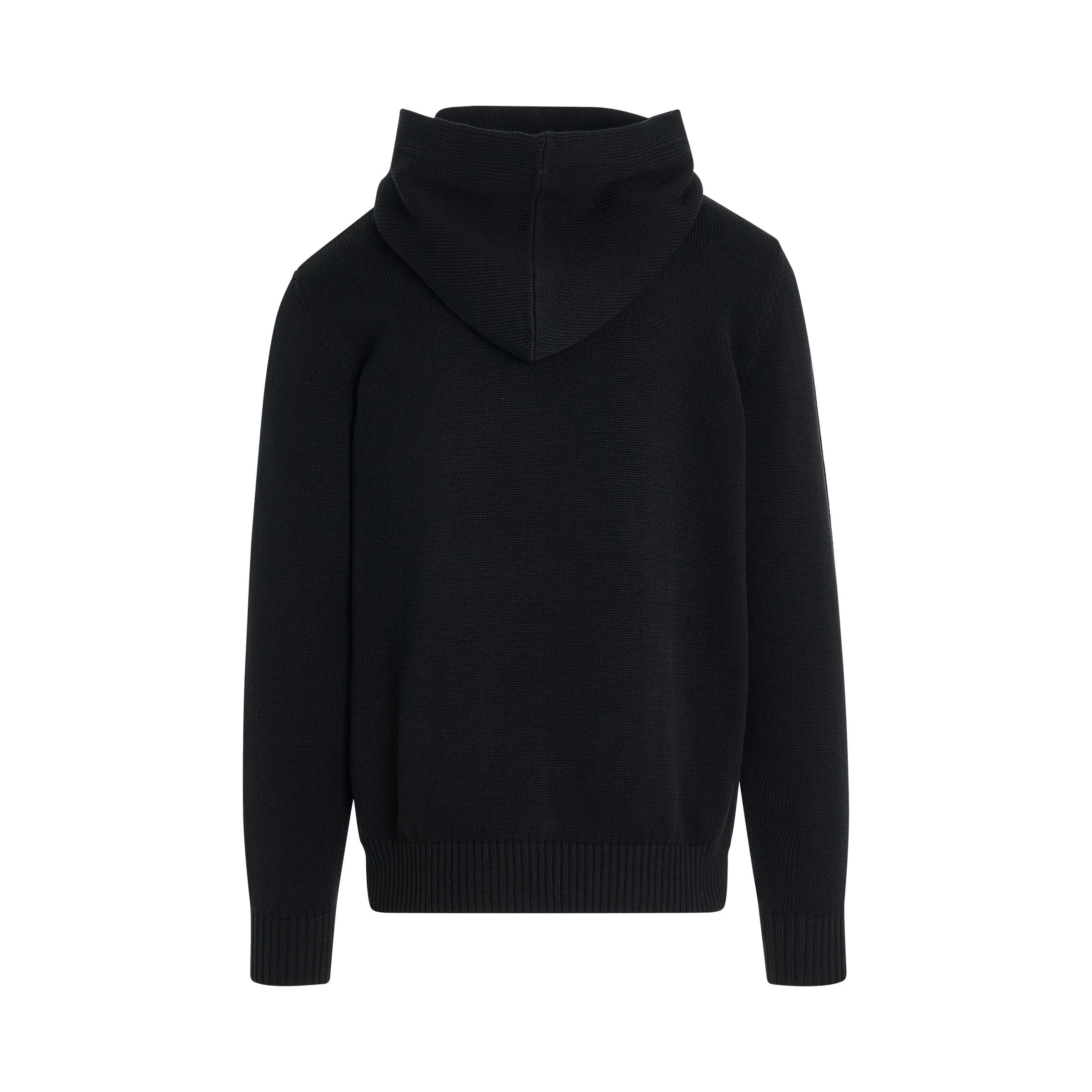 Classic Logo Knit Hoodie in Black/Off White sold by MARAIS product image thumbnail 4