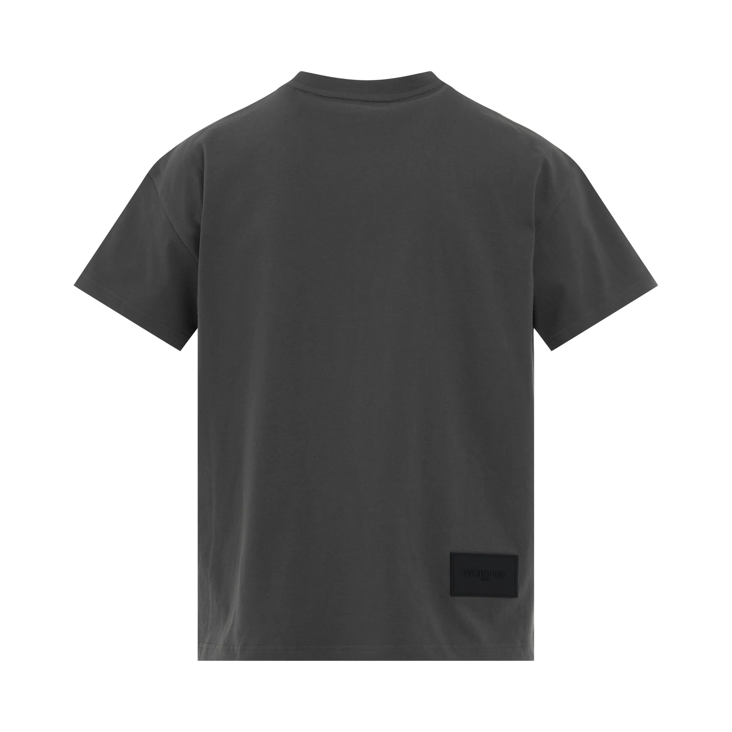 Cotton Mini Logo T-Shirt in Charcoal sold by MARAIS product image thumbnail 4
