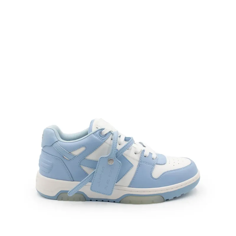 Out Of Office Calf Leather Sneaker in White/Light sold by MARAIS