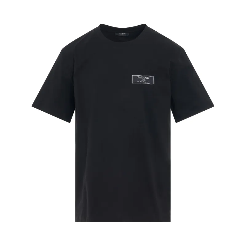 Pierre Balmain Label T-Shirt in Black sold by MARAIS