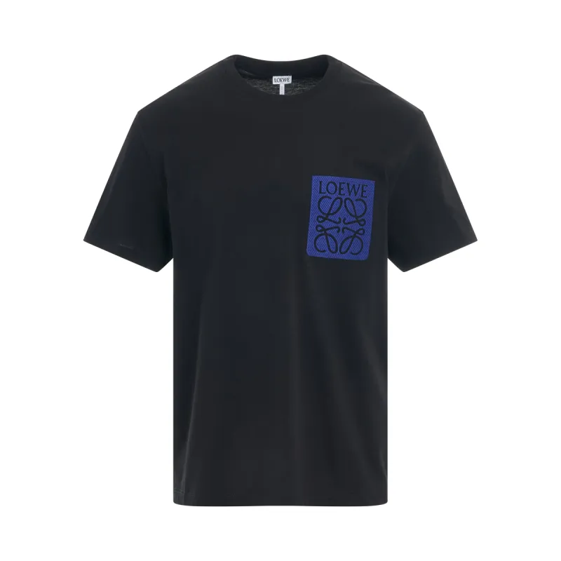 Anagram Logo Embroidered Relax Fit T-Shirt in Black sold by MARAIS