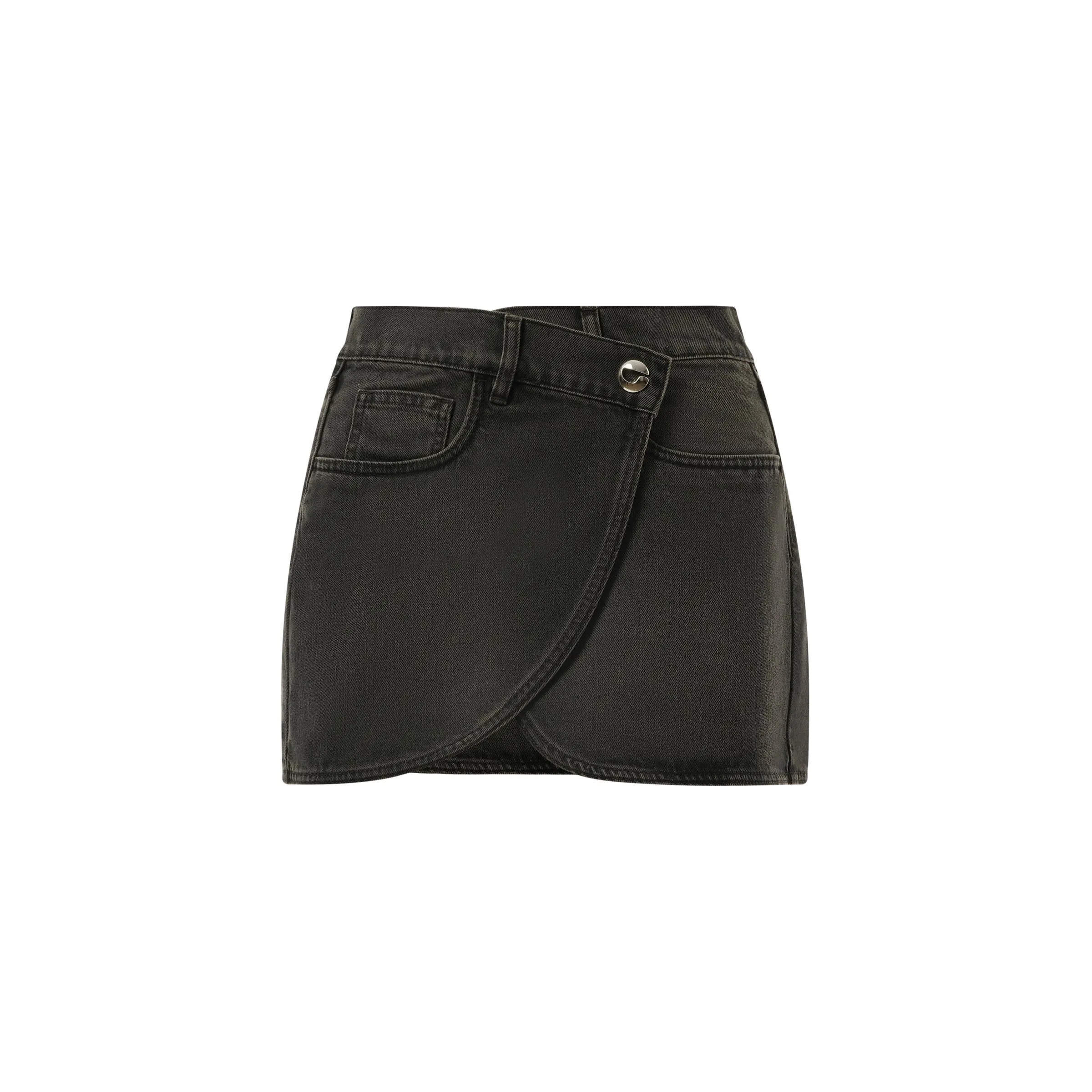 Denim Mini Skirt in Grey sold by MARAIS product image thumbnail 2