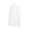 Satin Covered Buttons Cotton Shirt in White sold by MARAIS