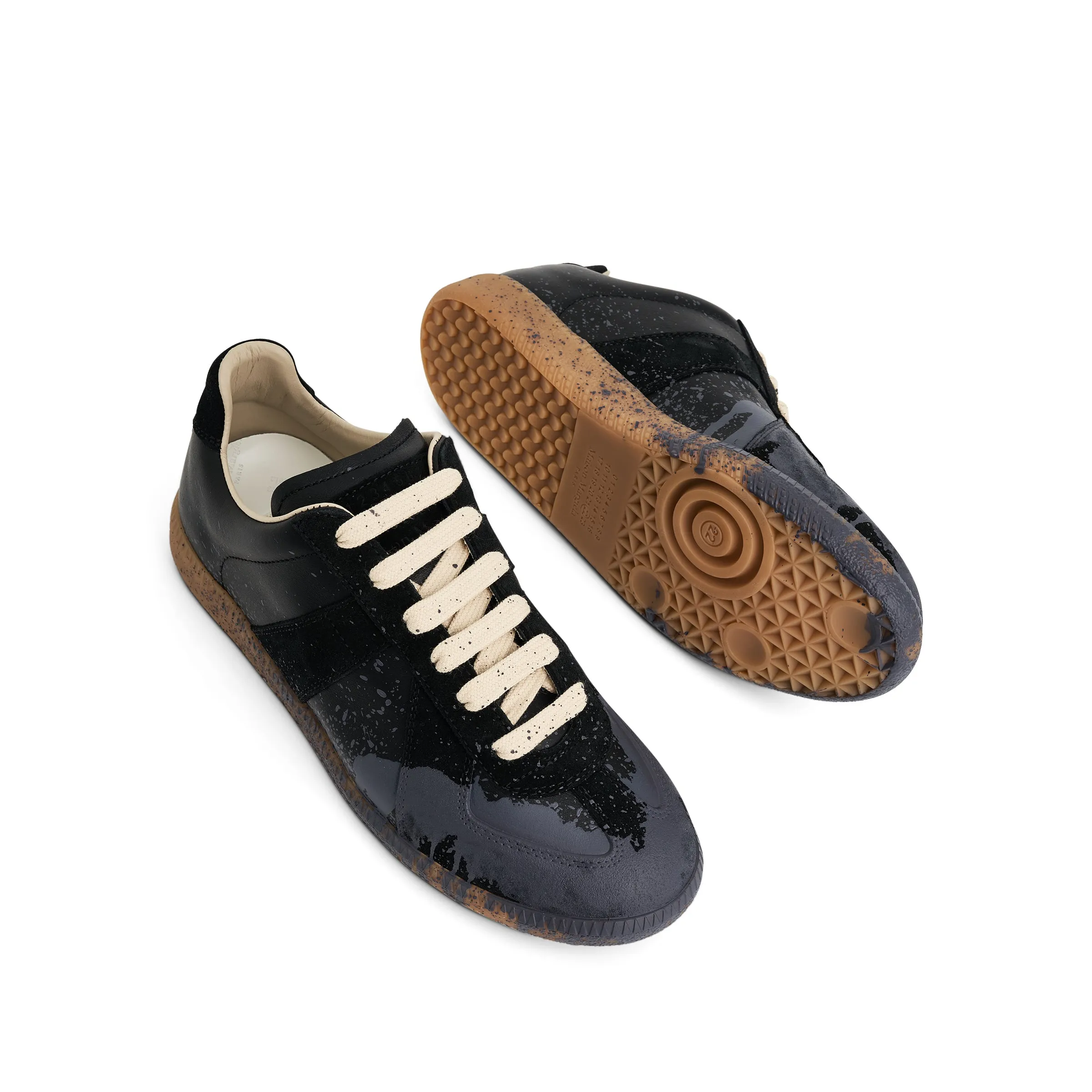 Replica Paint Splatter Sneaker in Black/Pewter sold by MARAIS product image thumbnail 4