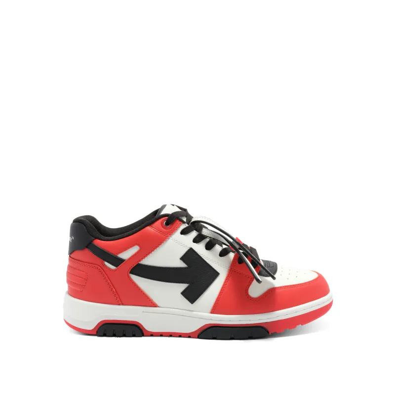 Out of Office Calf Leather Sneaker in Red/White/Black made by MARAIS