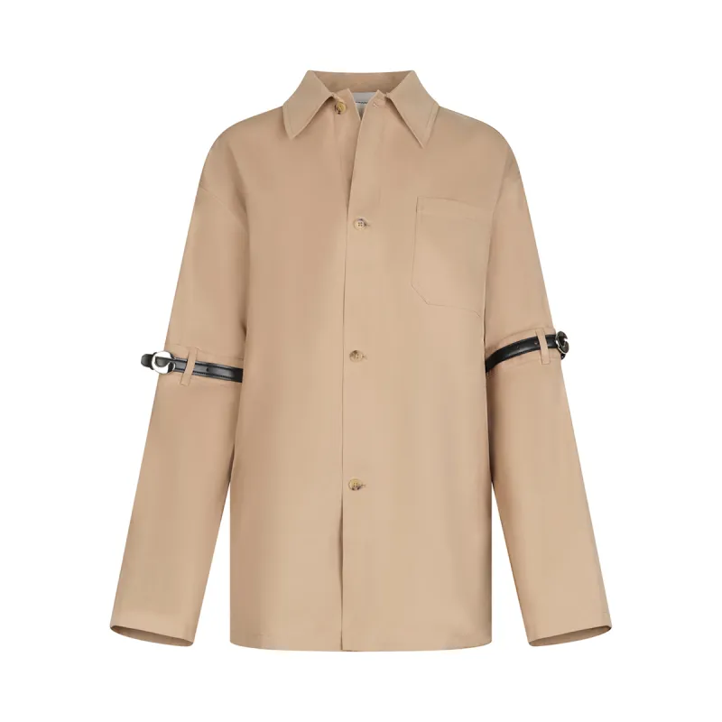Open Elbow Jacket in Beige sold by MARAIS