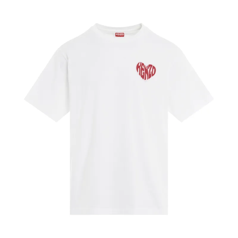 Kenzo Hearts Oversize T-Shirt in White made by MARAIS
