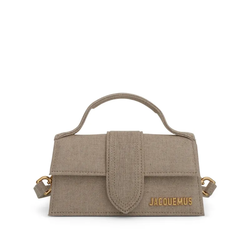 Le Bambino Mini Leather Bag in Light Grey sold by MARAIS