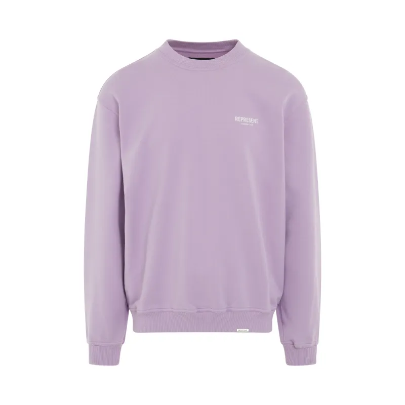 Represent Owners Club Sweater in Pastel Lilac sold by MARAIS