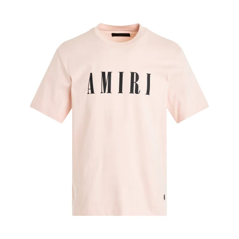 Amiri Core Logo T-Shirt in Cream Tan sold by MARAIS