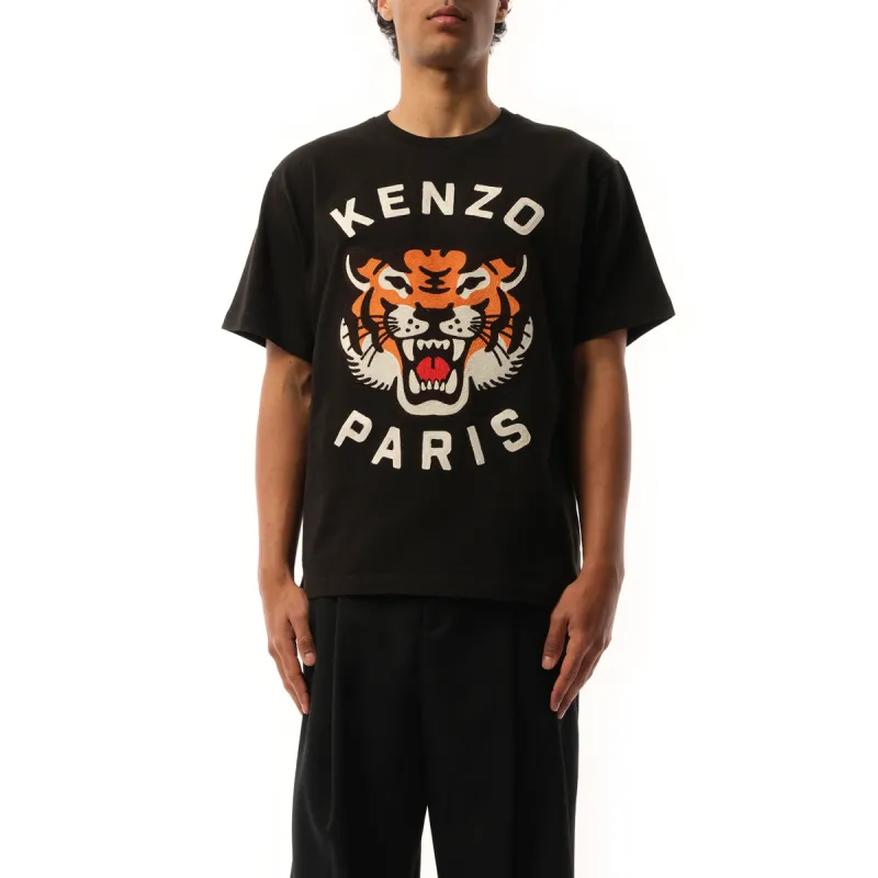 Lucky Tiger Oversize Heavy T-Shirt in Black sold by MARAIS