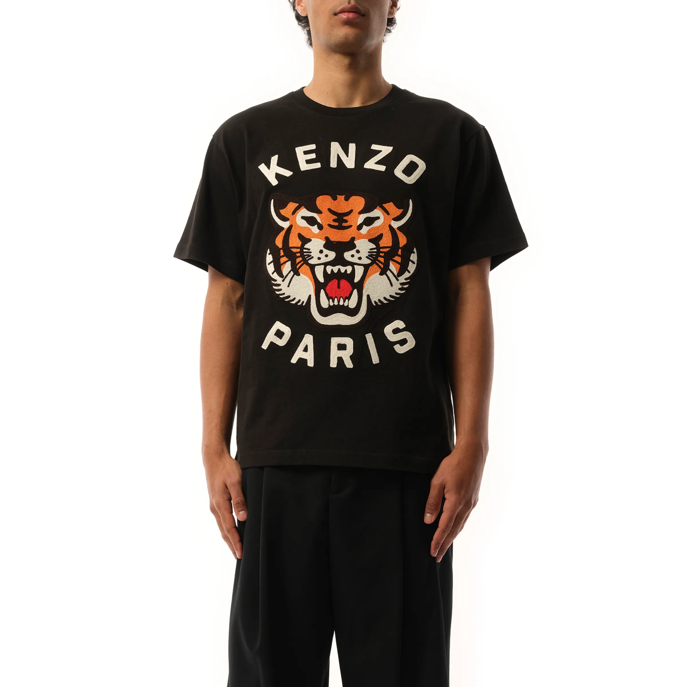 Lucky Tiger Oversize Heavy T-Shirt in Black sold by MARAIS