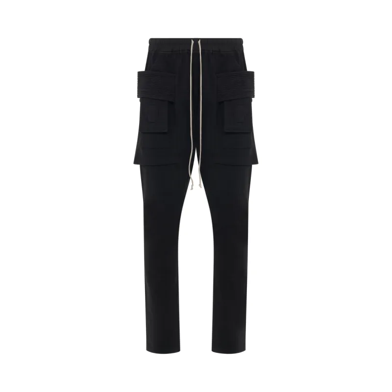 Creatch Cargo Drawstring Pants in Black sold by MARAIS