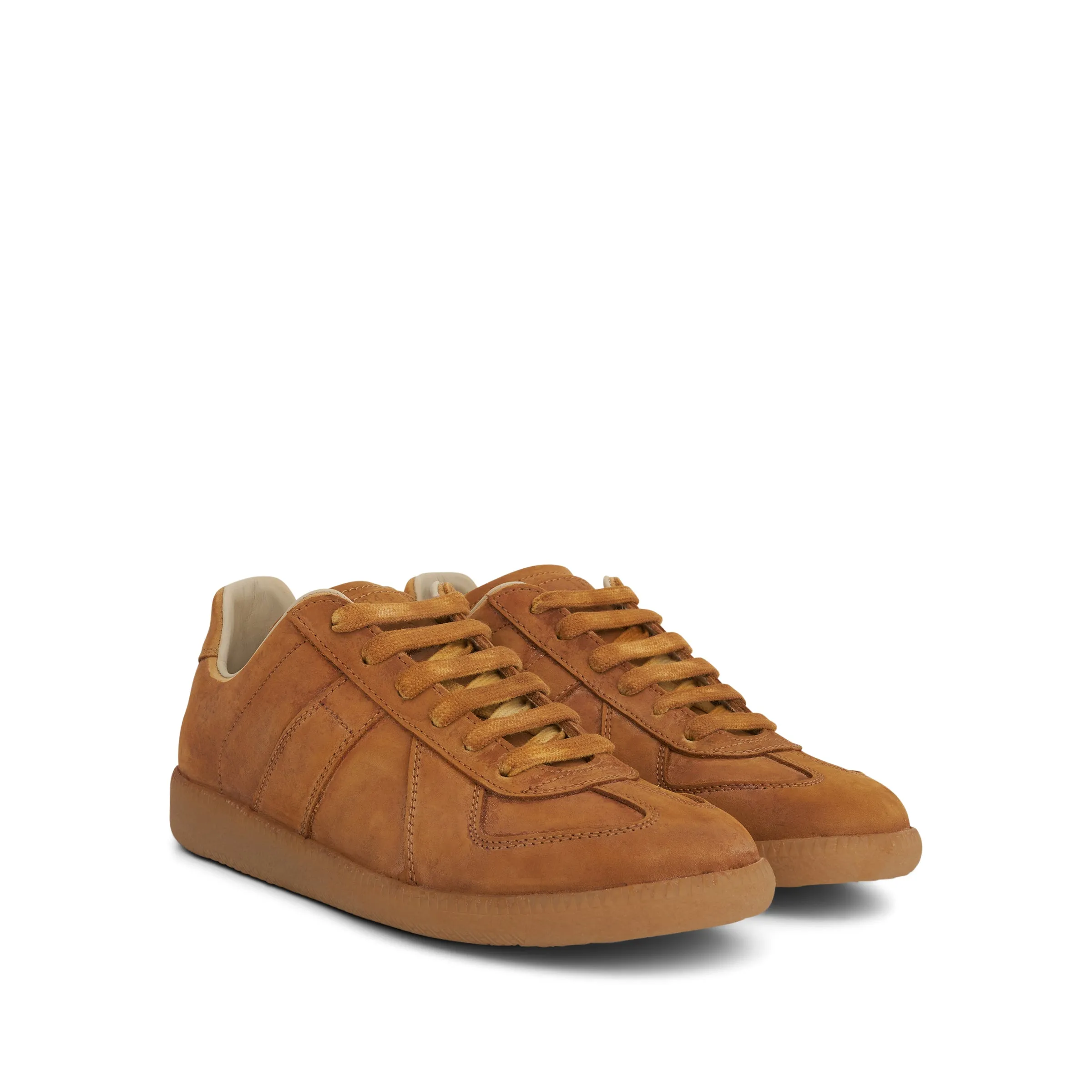 Replica Leather Sneakers in Old Camel sold by MARAIS product image thumbnail 2