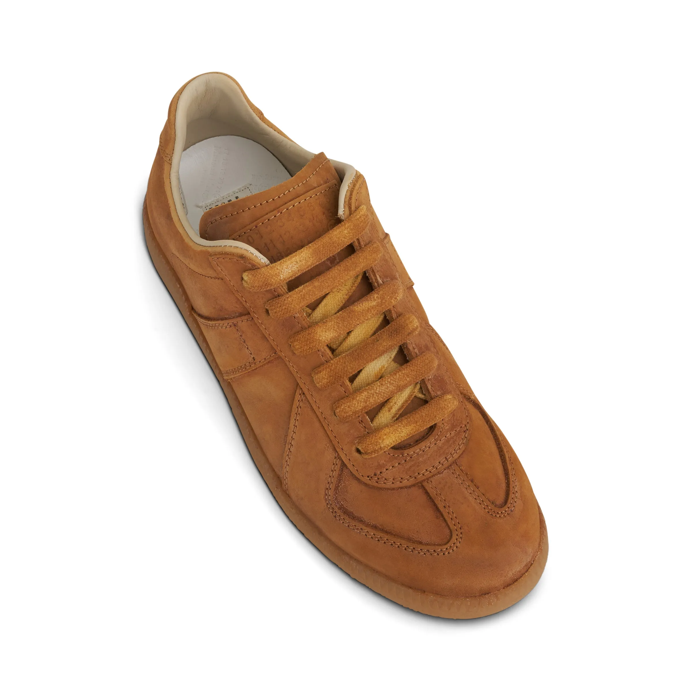 Replica Leather Sneakers in Old Camel sold by MARAIS product image thumbnail 3
