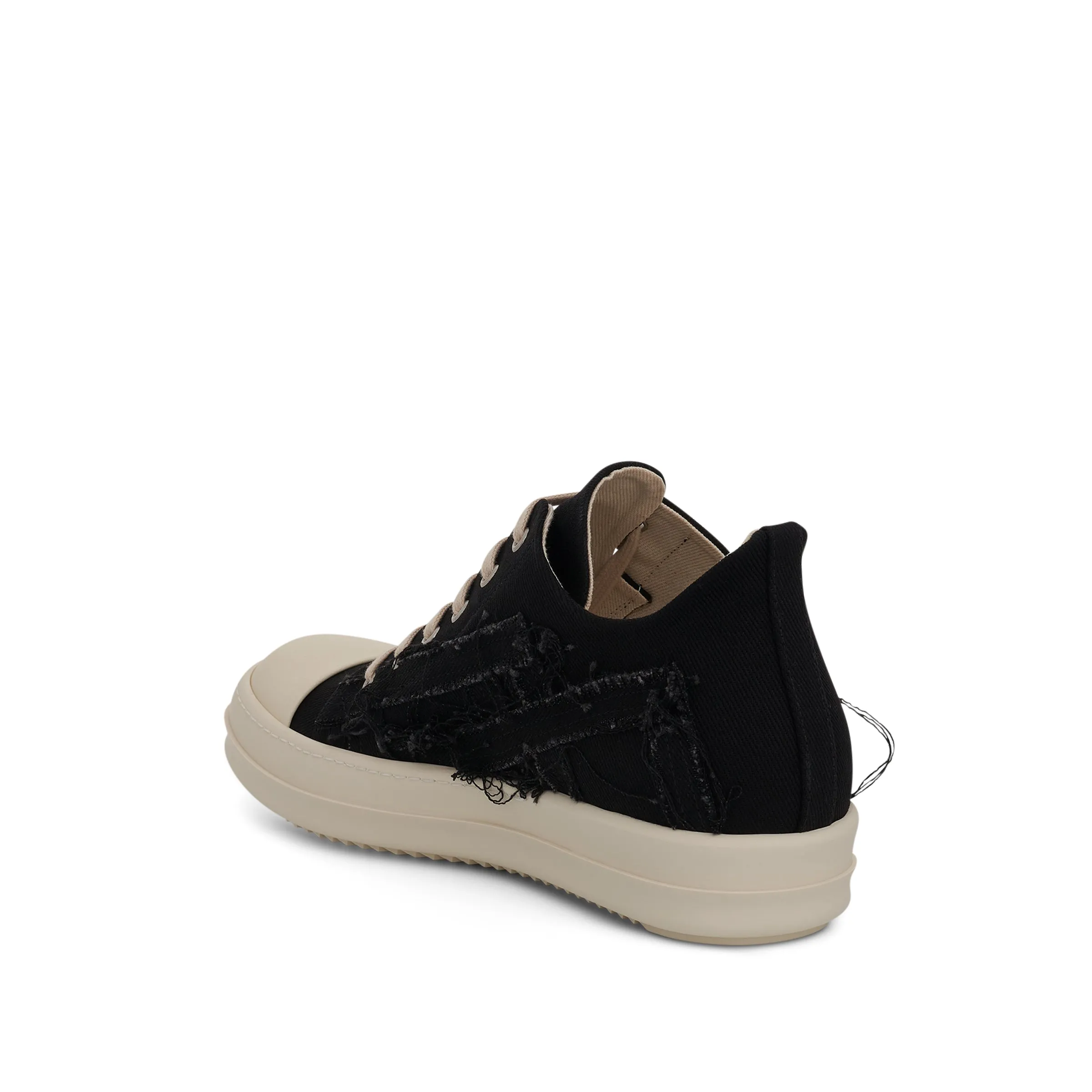 DRKSHDW Slashed Low Denim Sneakers in Black/Milk sold by MARAIS product image thumbnail 3