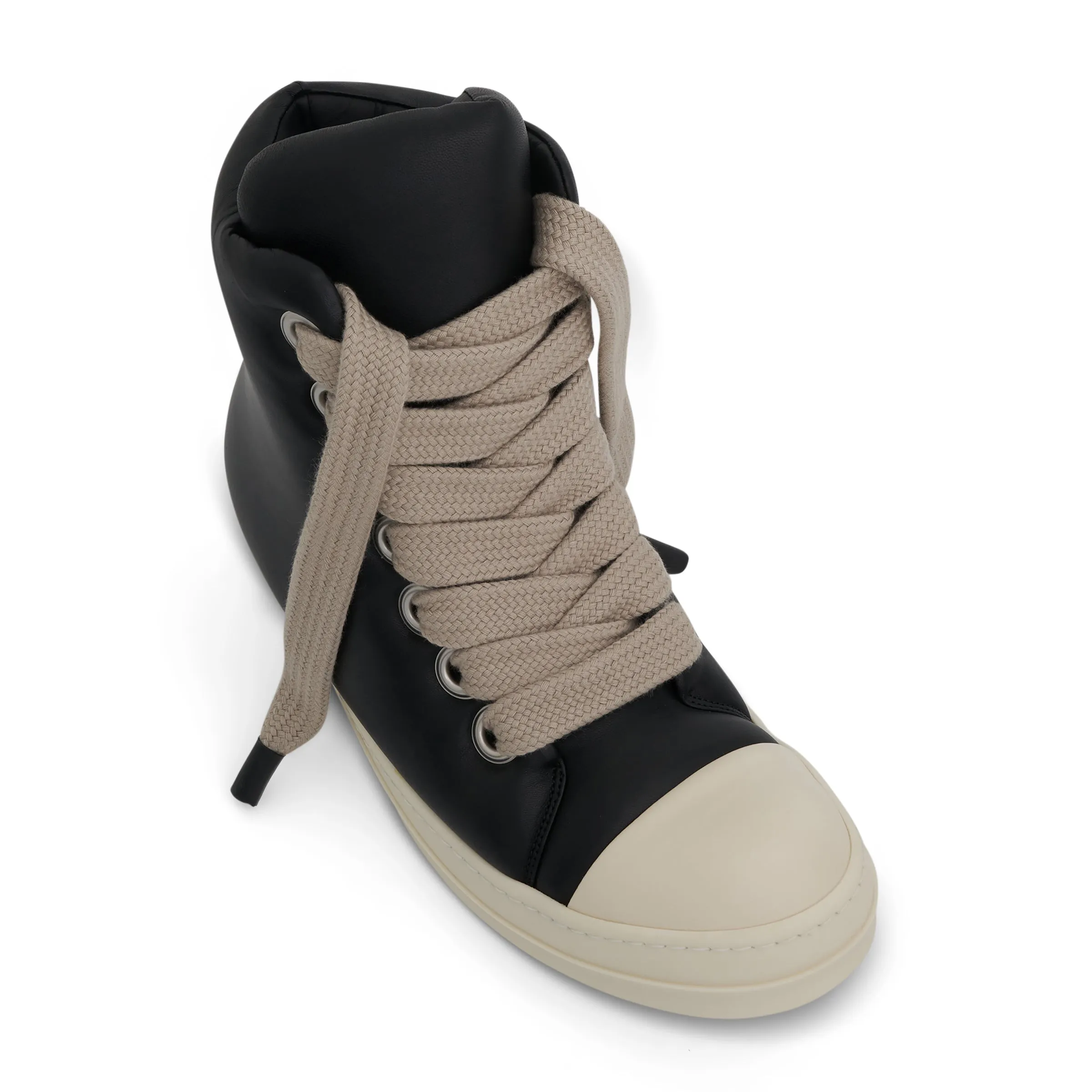 Jumbo Lace Padded Sneakers in Black/Milk sold by MARAIS product image thumbnail 4