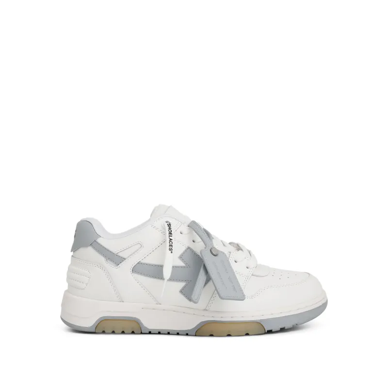 Out Of Office Calf Leather Sneaker in White/Grey sold by MARAIS