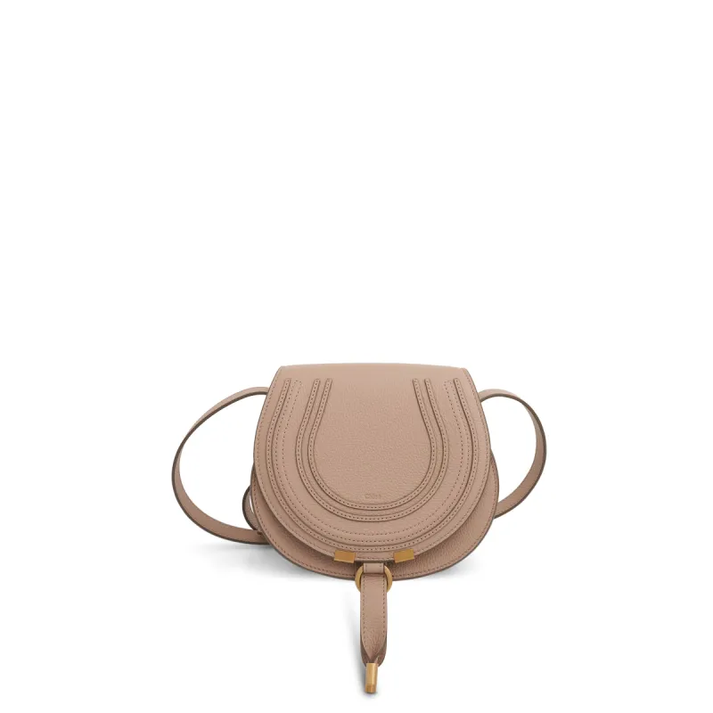 Marcie Small Saddle Bag in Nomad Beige sold by MARAIS