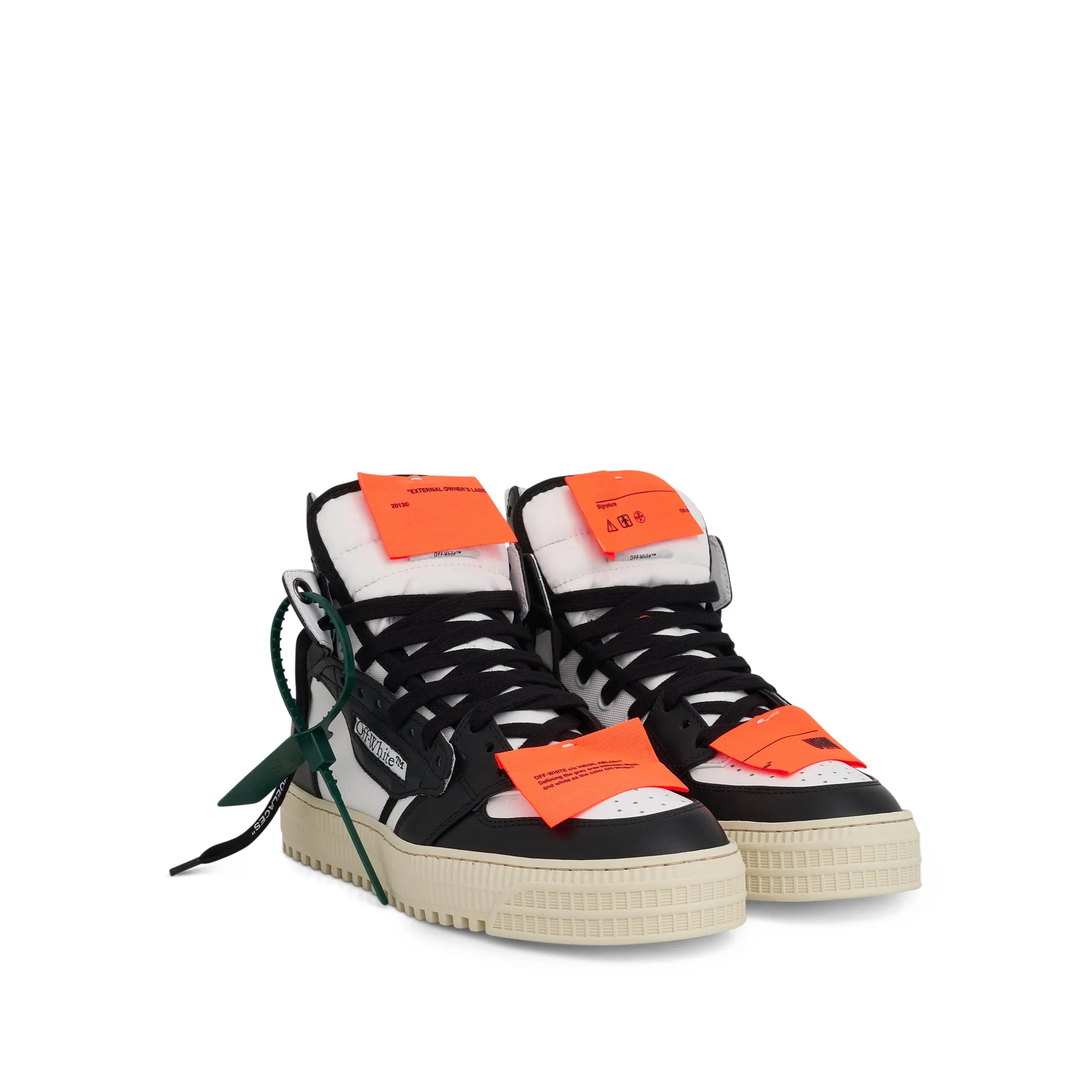 3.0 Off Court Leather Sneakers in White/Black sold by MARAIS product image thumbnail 2