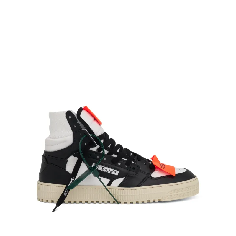 3.0 Off Court Leather Sneakers in White/Black sold by MARAIS
