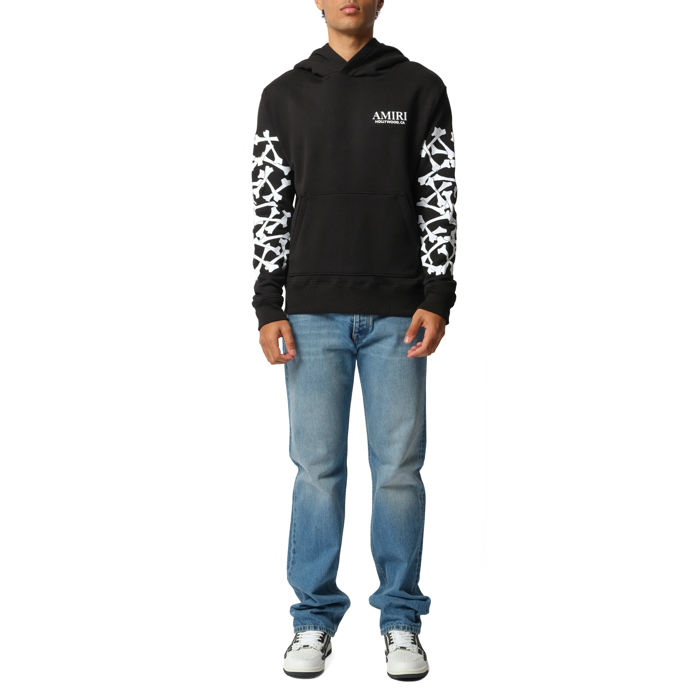 Bones Stacked Hoodie in Black sold by MARAIS product image thumbnail 4