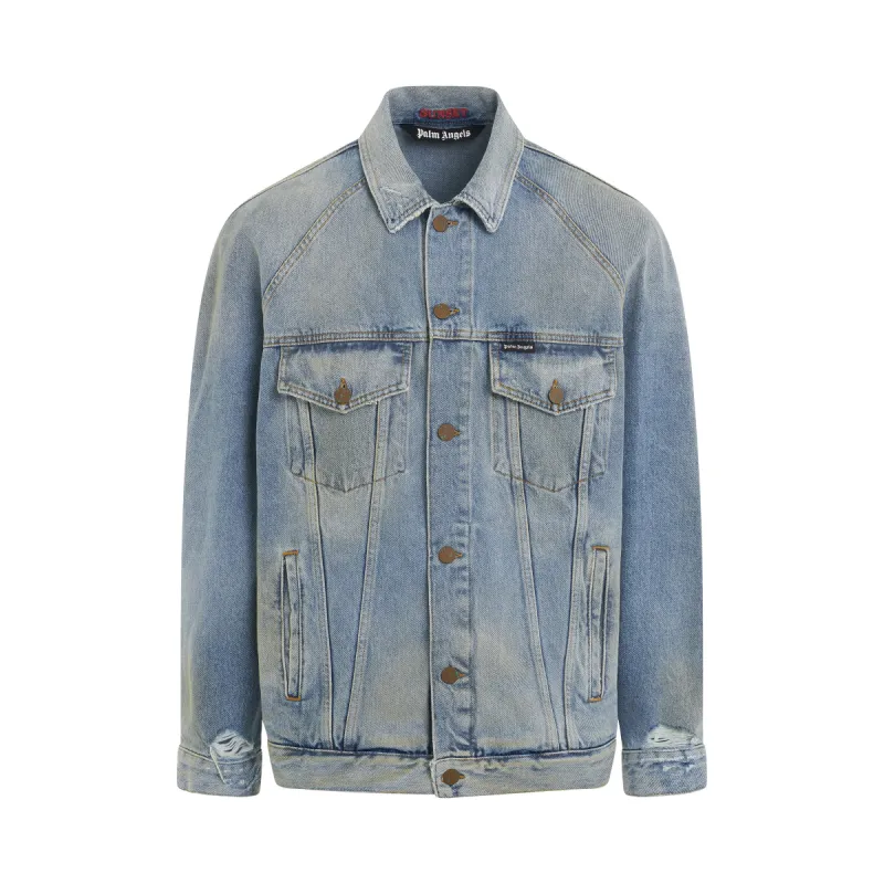 Light Wash Sunset Loose Denim in Blue/Brown sold by MARAIS