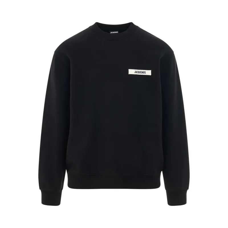 Gros Grain Logo Sweatshirt in Black made by MARAIS