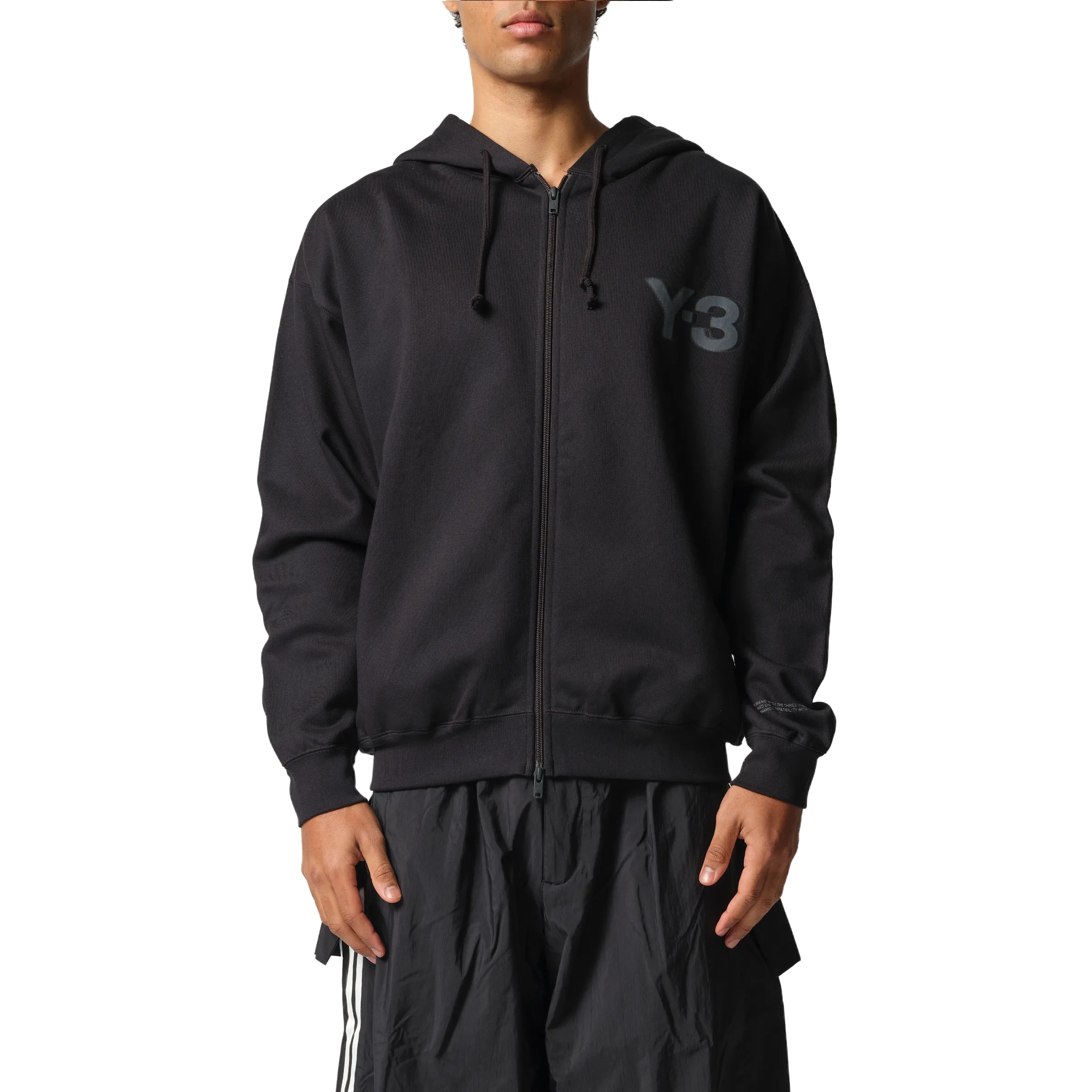 Logo Zip Hoodie in Black sold by MARAIS