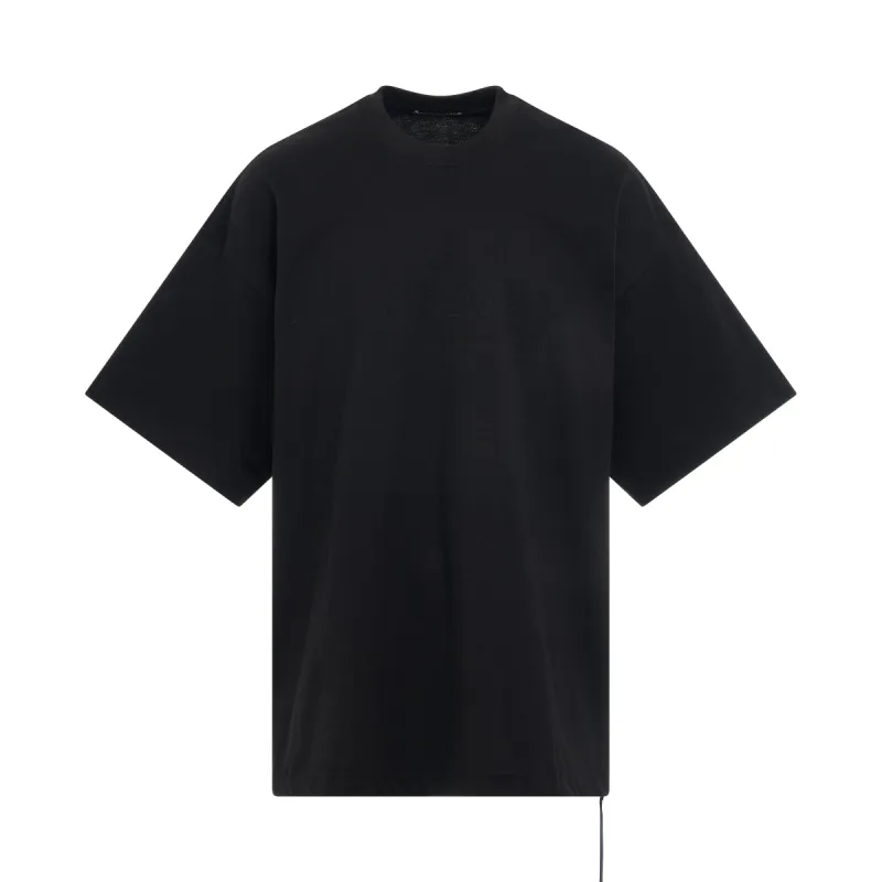 Debossed Word T-Shirt in Black sold by MARAIS