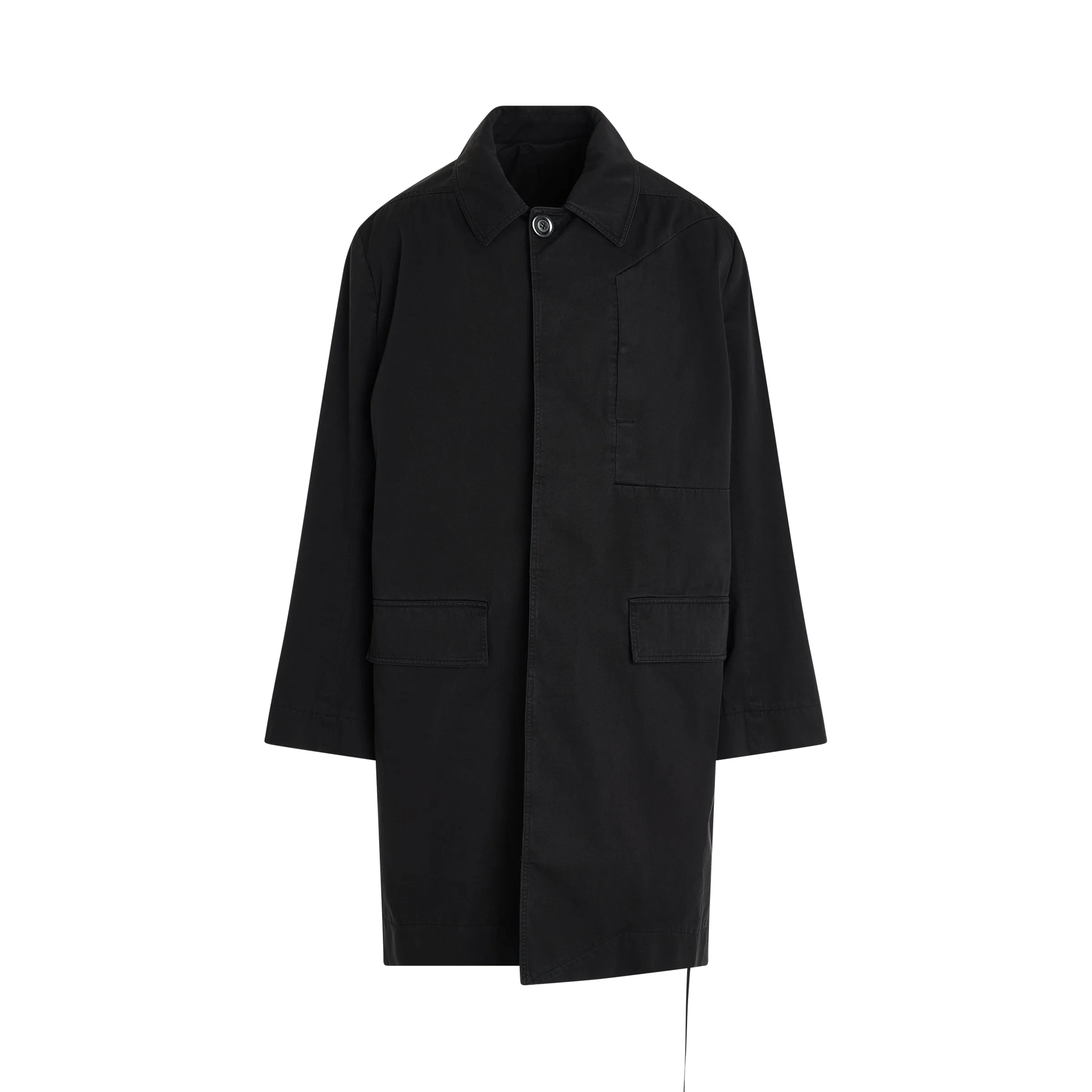 Jumbo Mac Coat in Black sold by MARAIS